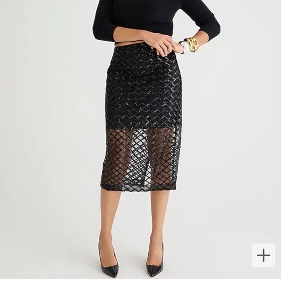 NWT J Crew Sequin Skirt, Size 22 - Picture 1 of 4